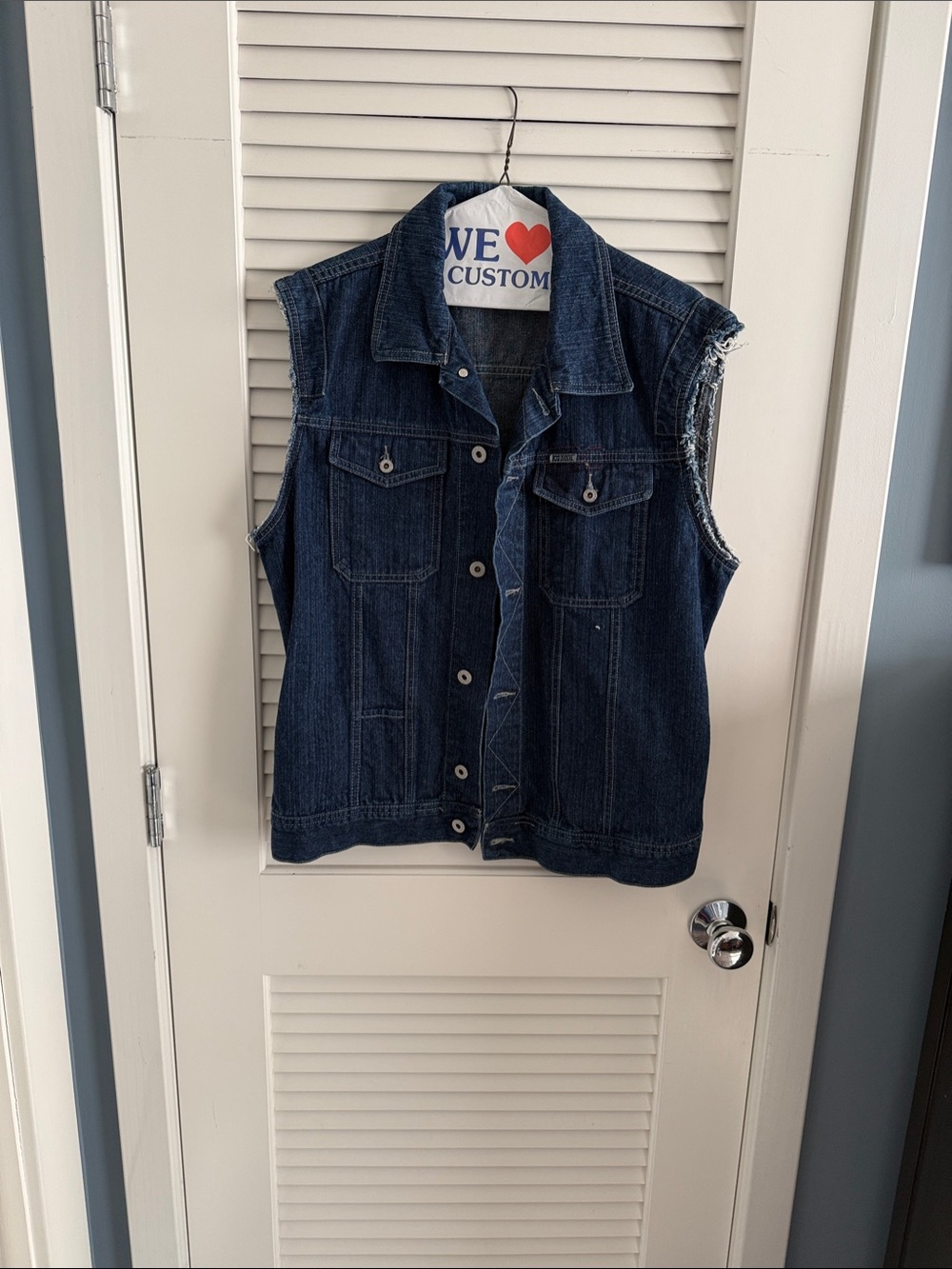 Diesel Dark Blue Denim Sleeveless Vest